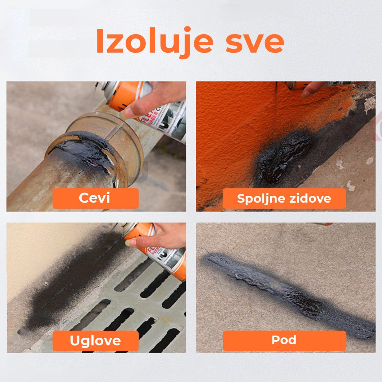 Tečna Guma "Flexible" u spreju za izolaciju i zaptivanje